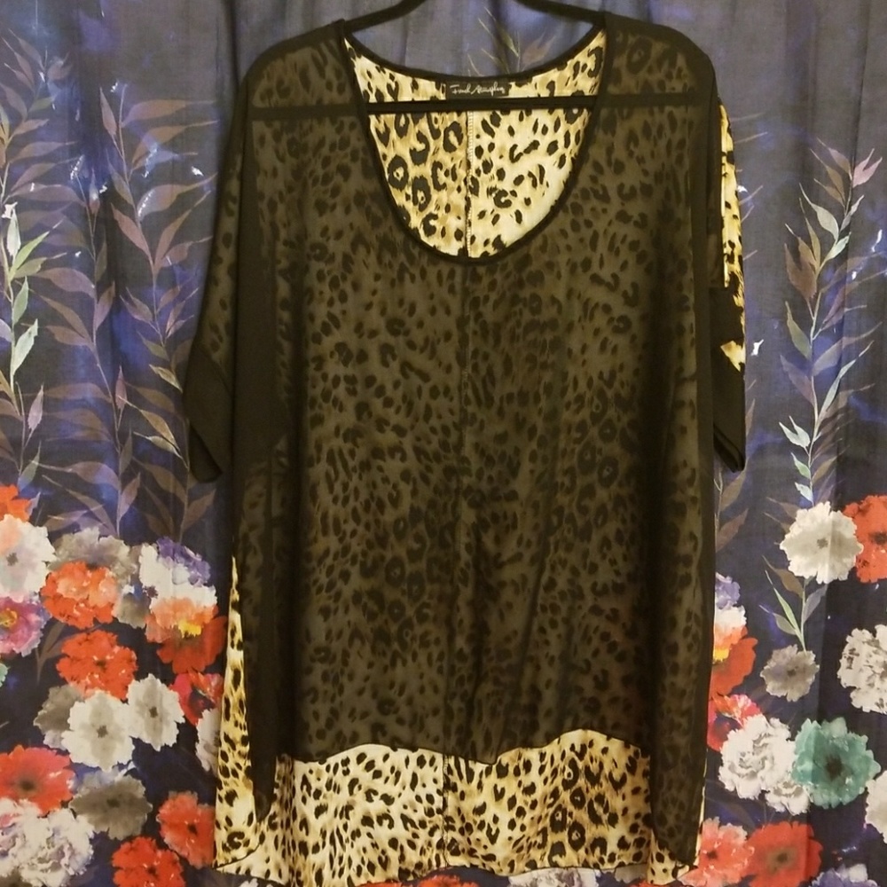 FRENCH ATMOSPHERE CHEETAH PRINT TOP